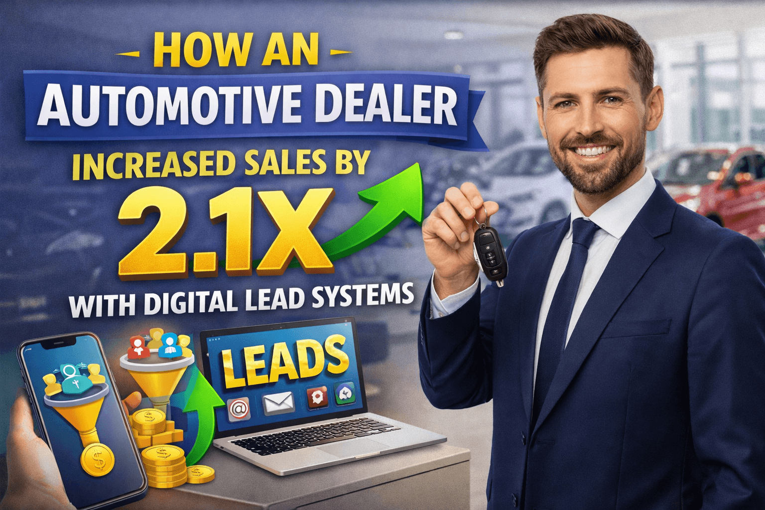 How an Automotive Dealer Increased Sales by 2.1X by Building a Digital Lead System — Not Relying on Showroom Walk-Ins