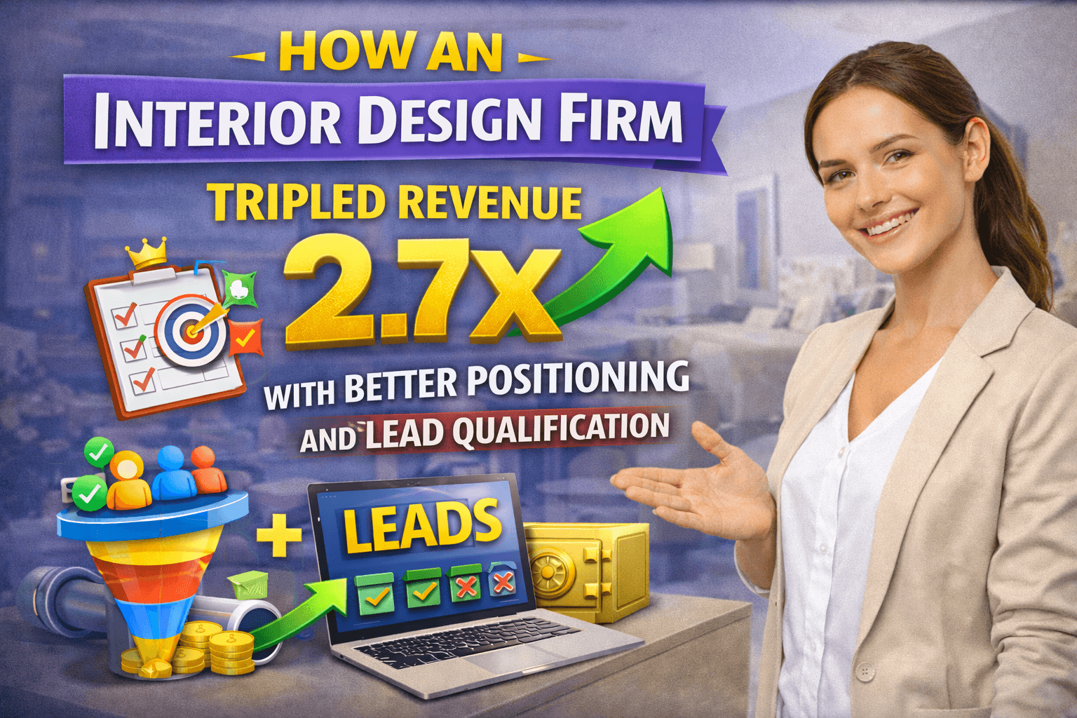 How an Interior Design Firm Increased Revenue by 3X by Attracting Higher-Value Clients — Not More Leads