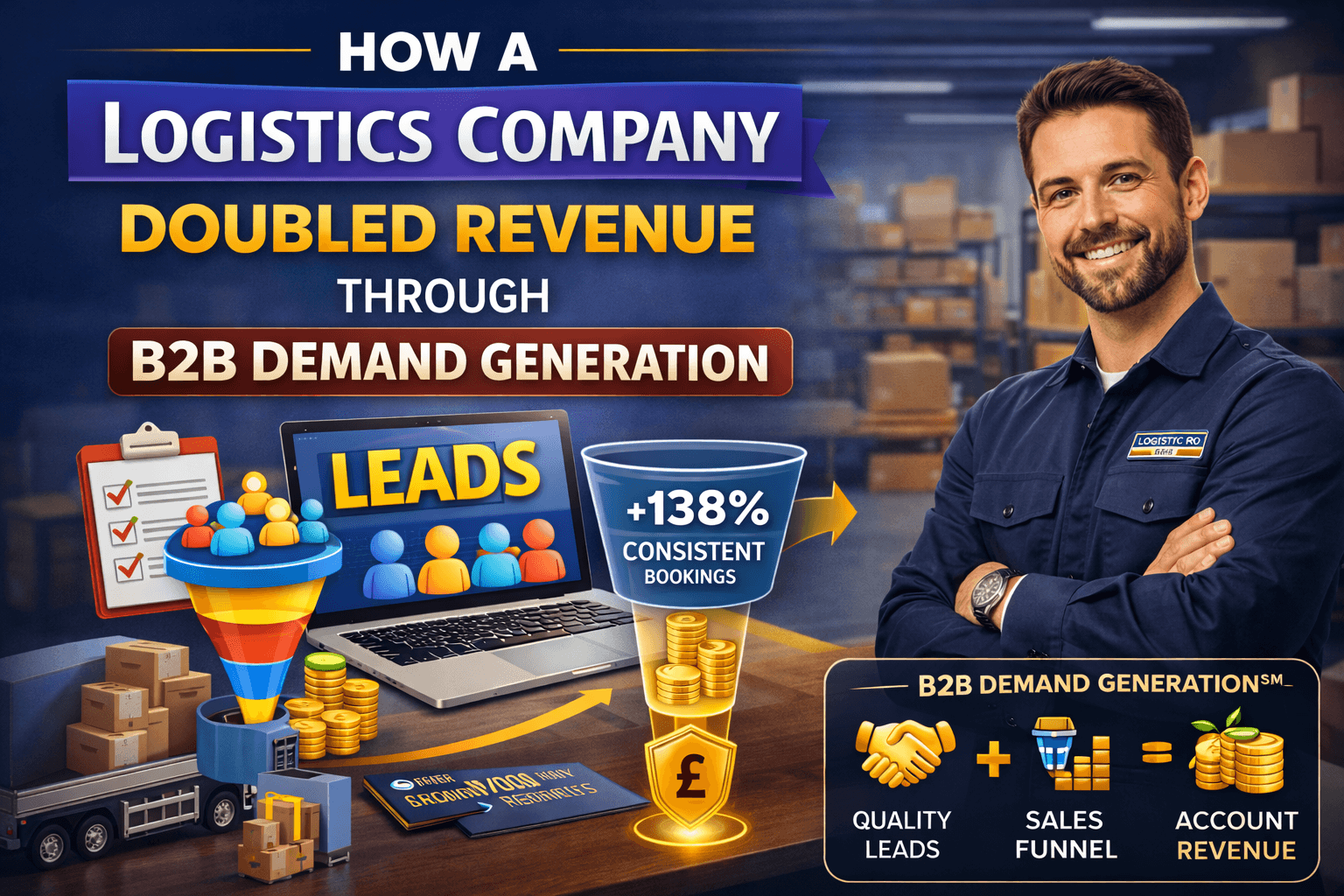 How a Logistics Company Doubled Revenue by Building a Consistent B2B Pipeline — Not Relying on Referrals